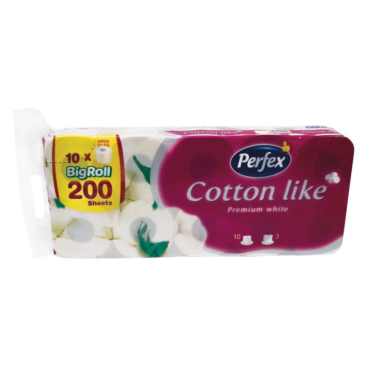 TP Perfex Cotton like 3vrst. 18m celuloz - Papírová hygiena Toaletní papír 3 až 4 vrstvý